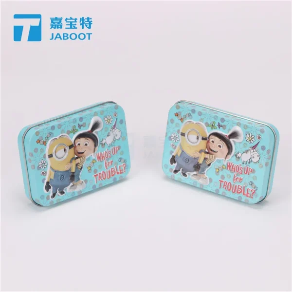 小儿润喉糖包装铁盒长方形糖果铁盒防冻药膏翻盖小铁盒定做