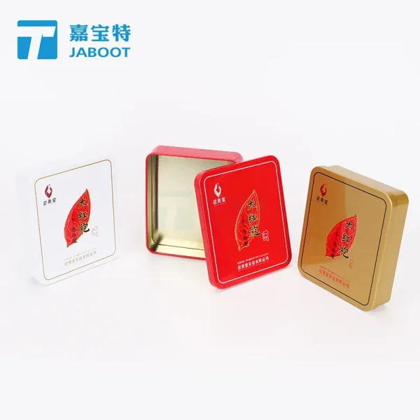武夷山大红袍包装铁盒福鼎白茶马口铁盒包装30g养生灵芝茶包装铁盒