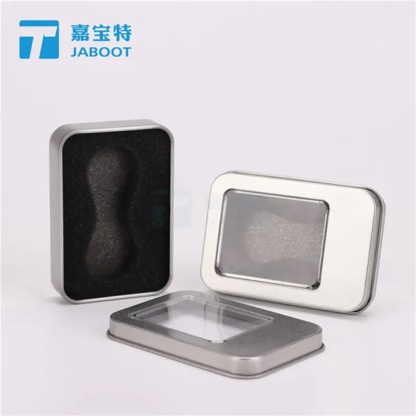 开窗数据U盘包装铁盒方形银色小首饰包装盒电子烟嘴包装马口铁盒