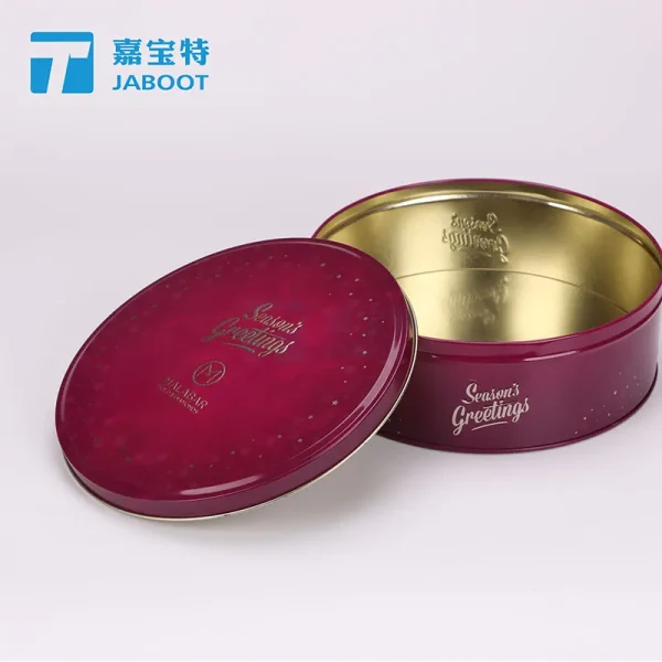 珍妮小熊曲奇饼干圆形包装铁盒 熊猫曲奇饼干内卷线盖密封铁盒