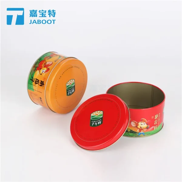 陕西南瓜子包装马口铁罐120g 葵瓜仁铁罐天地盖食品包装罐