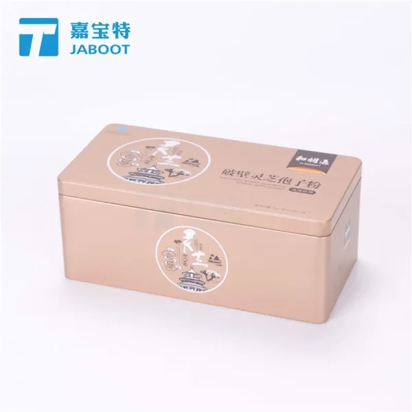 破壁灵芝孢子粉包装铁盒金寨县灵芝养生茶铁盒润喉茶马口铁盒定制